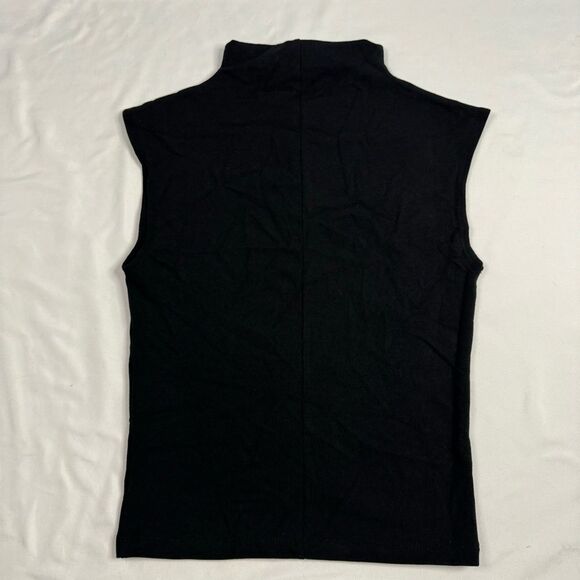 NWT Madewell Funnelneck Cropped Muscle Tee Black sz XXS Stretch Minimal Classic - Picture 8 of 9